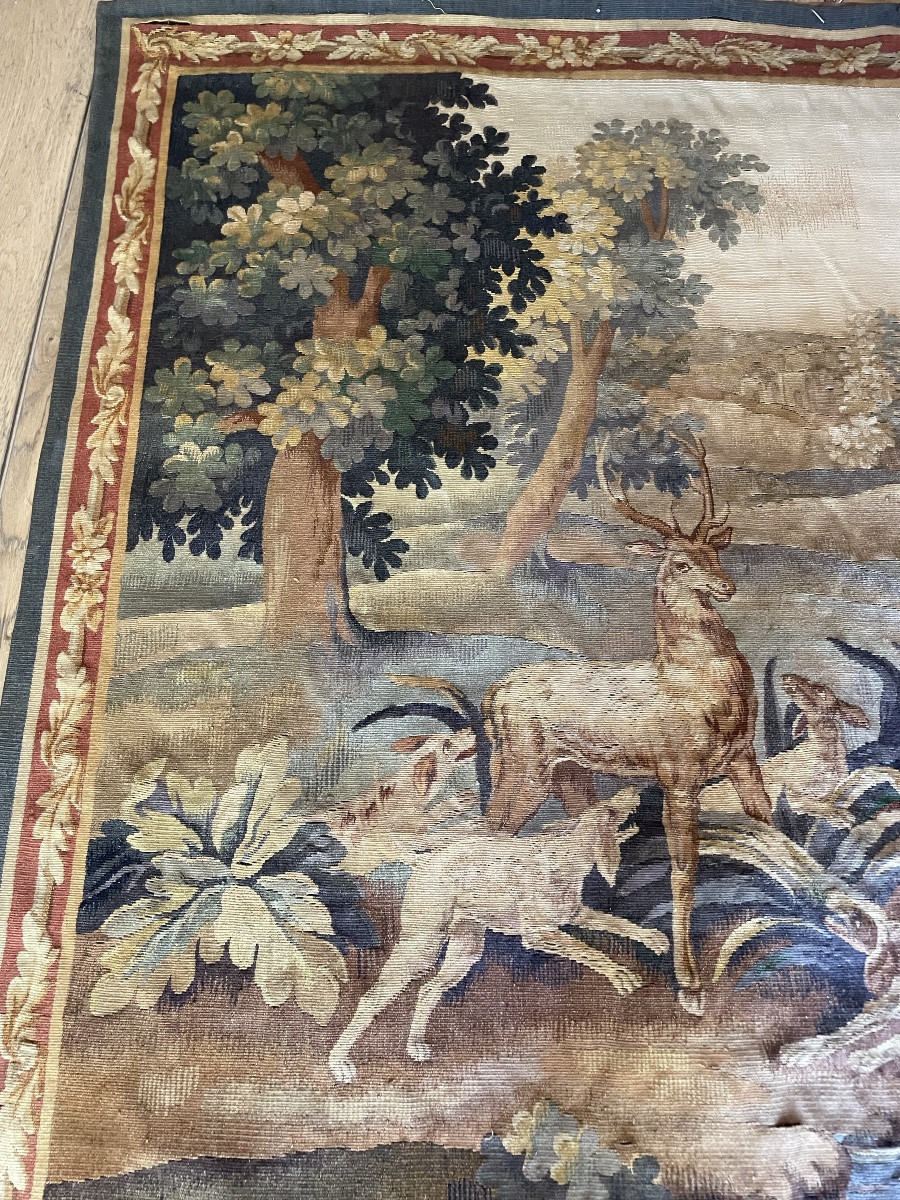 Tapisserie d’Aubusson sur le thème de la Chasse -photo-1