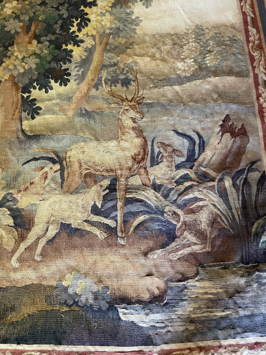 Tapisserie d’Aubusson sur le thème de la Chasse -photo-3