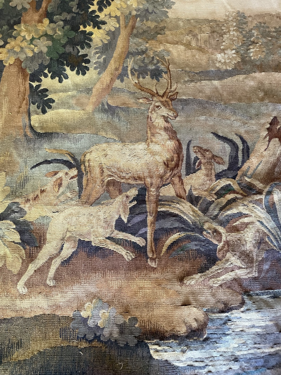 Tapisserie d’Aubusson sur le thème de la Chasse 