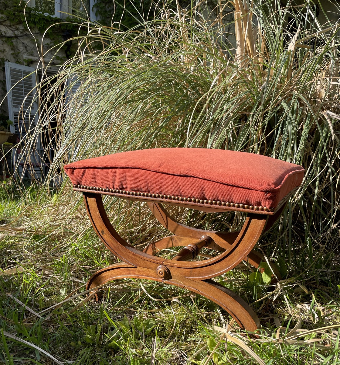 Mahogany Stool Empire Style -photo-2