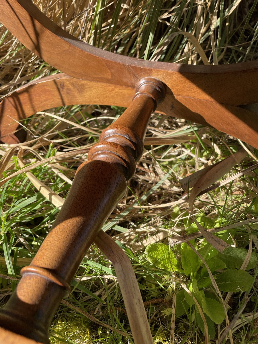 Mahogany Stool Empire Style -photo-1