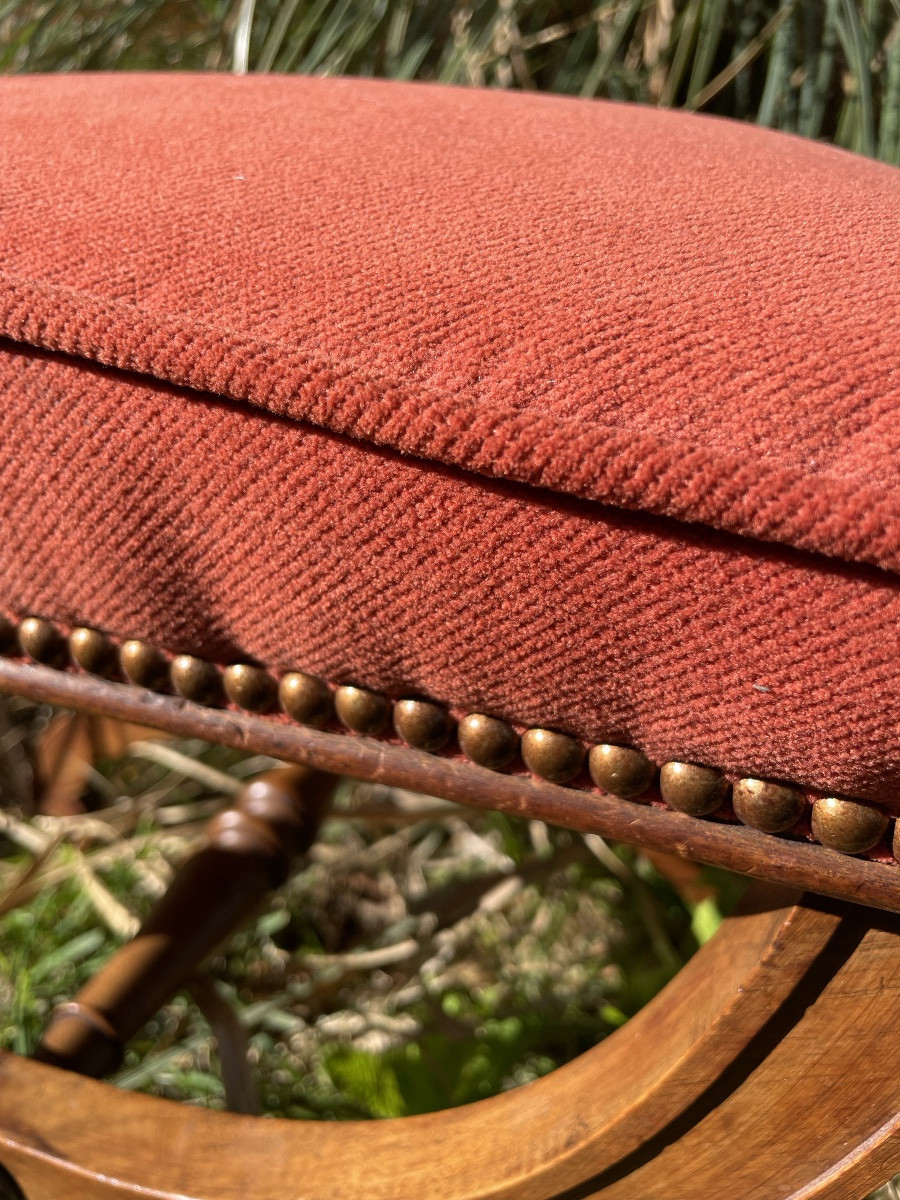 Mahogany Stool Empire Style -photo-2