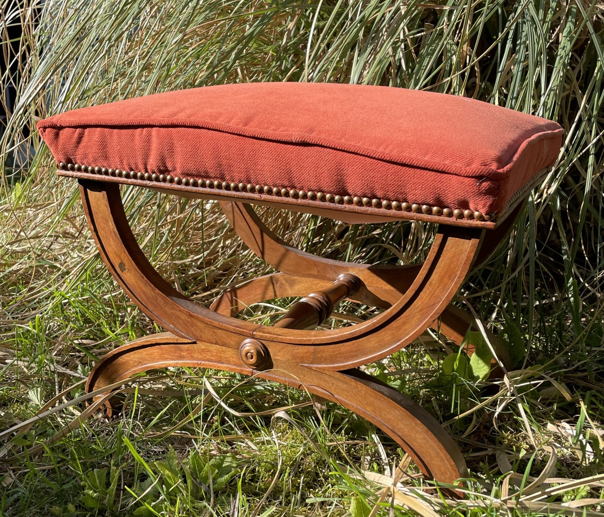 Mahogany Stool Empire Style 