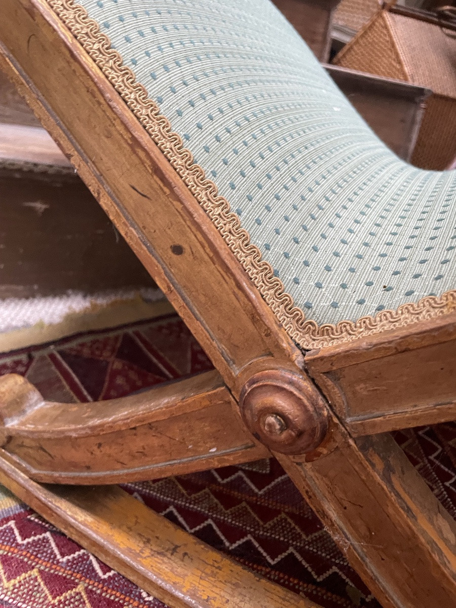 Gilded Wood Foot Stool-photo-3