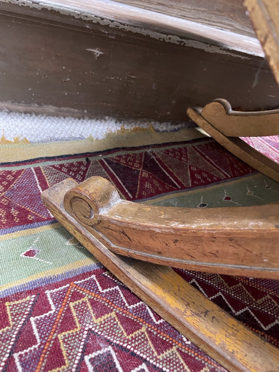 Gilded Wood Foot Stool-photo-4