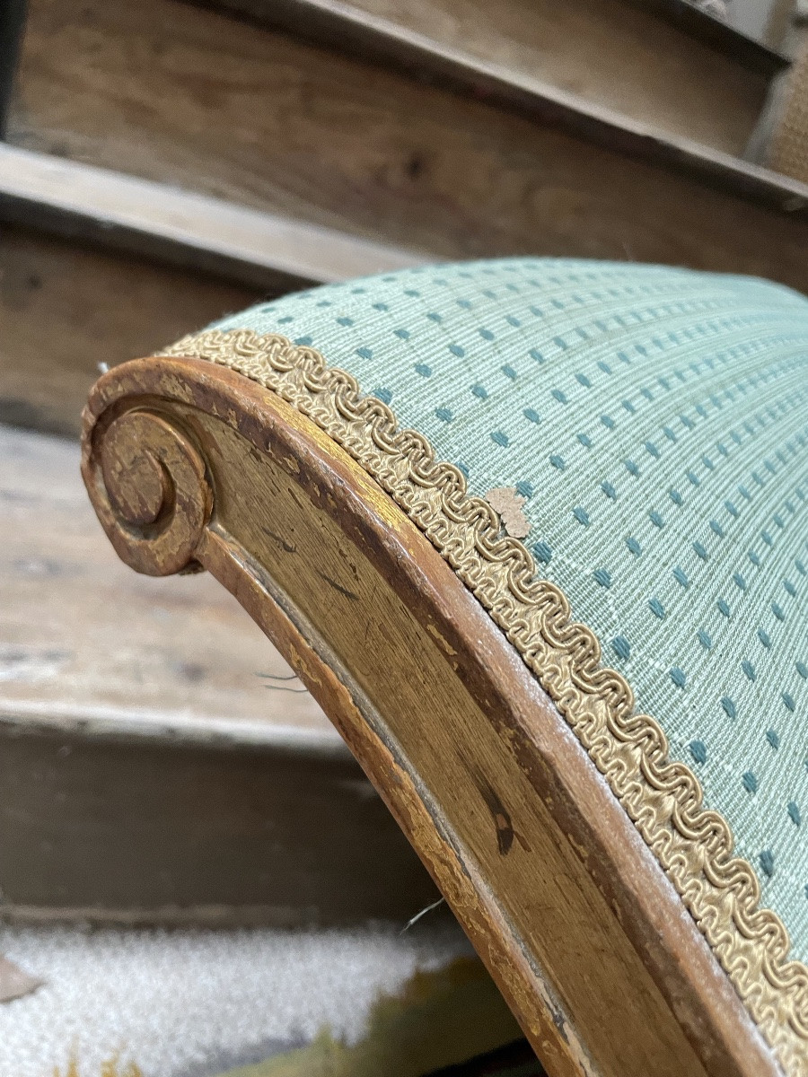 Gilded Wood Foot Stool-photo-5
