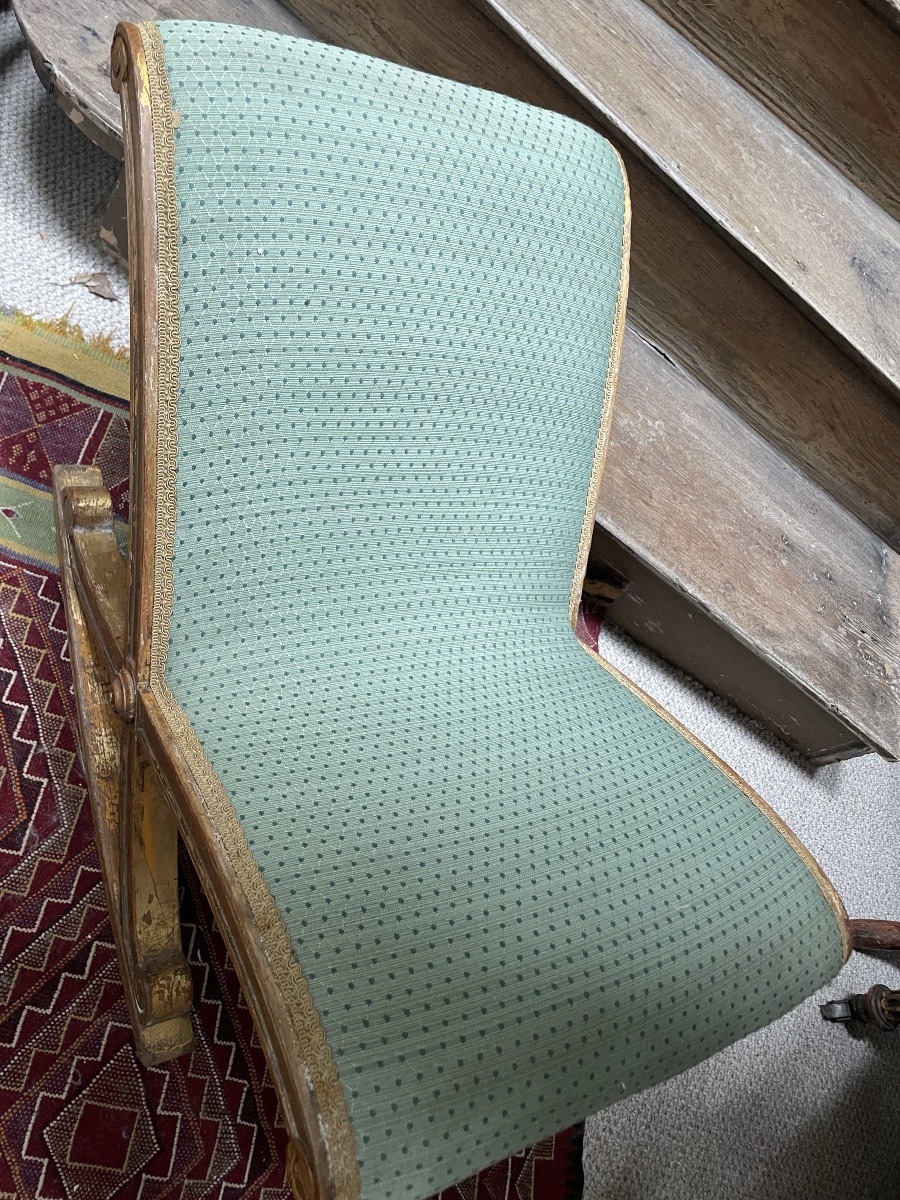 Gilded Wood Foot Stool-photo-7