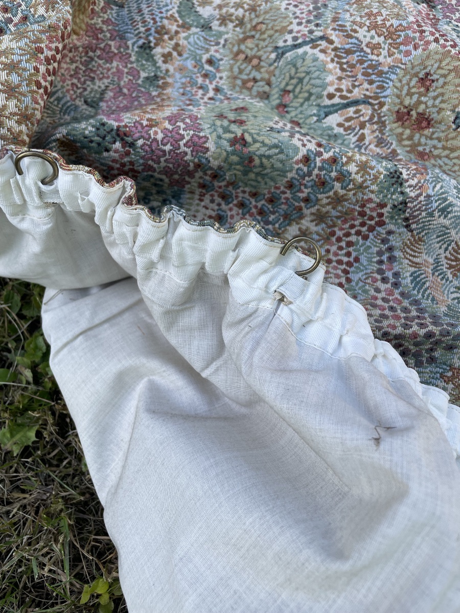 The Pair Of Curtains With Fruit Trees-photo-2