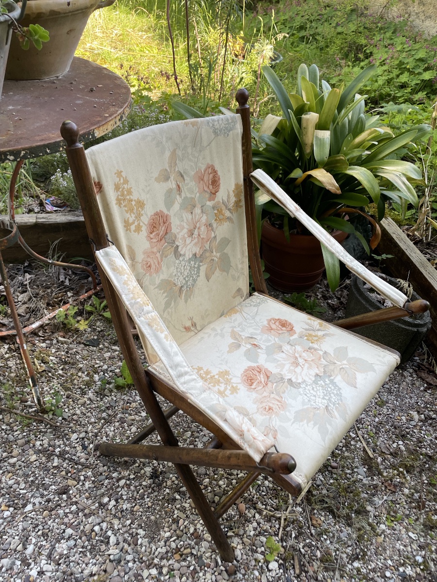 PETITE CHAISE PLIANTE EN BOIS FAÇON BAMBOU D’ÉPOQUE NAPOLÉON III-photo-3