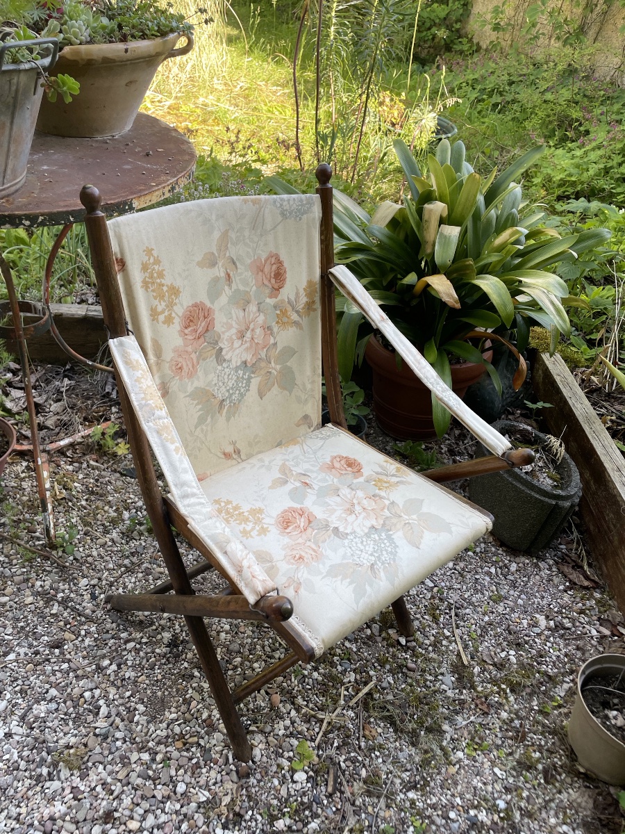 PETITE CHAISE PLIANTE EN BOIS FAÇON BAMBOU D’ÉPOQUE NAPOLÉON III-photo-4