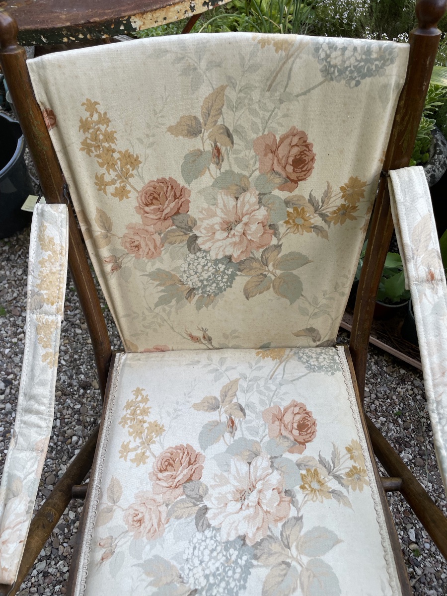 PETITE CHAISE PLIANTE EN BOIS FAÇON BAMBOU D’ÉPOQUE NAPOLÉON III-photo-1
