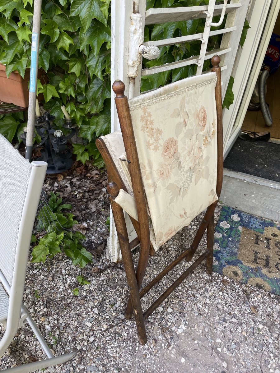 PETITE CHAISE PLIANTE EN BOIS FAÇON BAMBOU D’ÉPOQUE NAPOLÉON III-photo-6