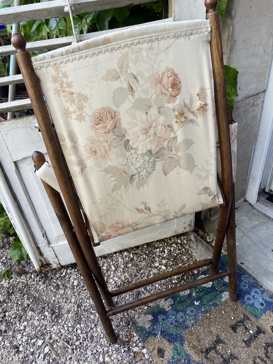 PETITE CHAISE PLIANTE EN BOIS FAÇON BAMBOU D’ÉPOQUE NAPOLÉON III-photo-7