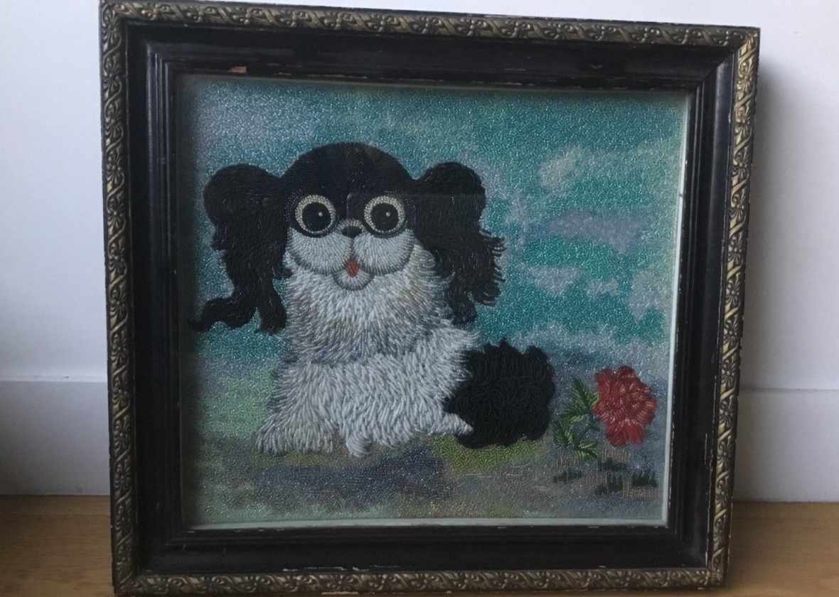Fun Beaded Panel With Relief, From The Napoleon III Era-photo-3