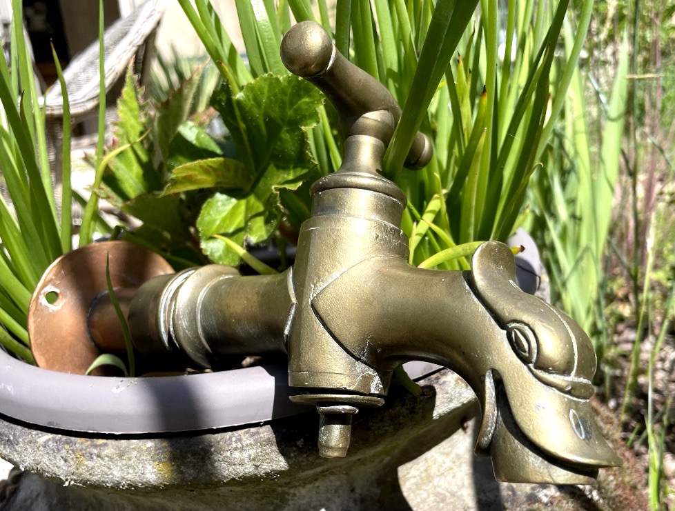 19th-century Bronze Animal-headed Fountain Spout