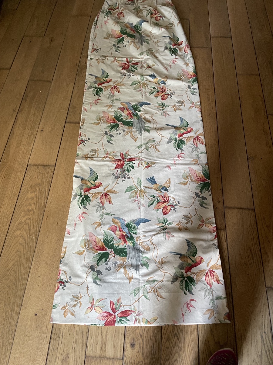 The Pair Of Curtains With Parrots -photo-4