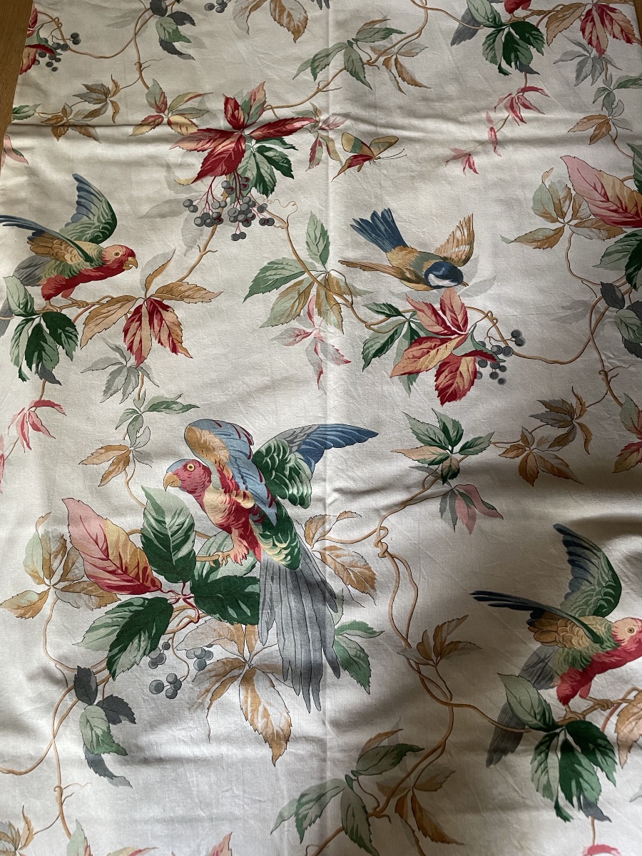 The Pair Of Curtains With Parrots -photo-3