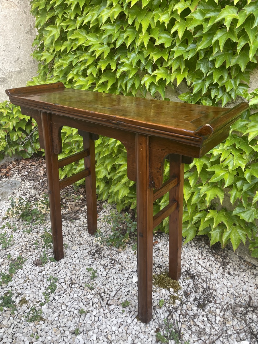 Console Chinoise en bois exotique -photo-3