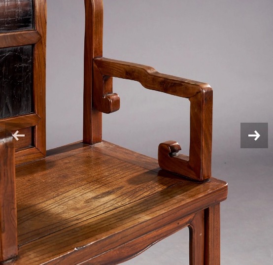 Fauteuil chinois en bois exotique  époque Qing -photo-4