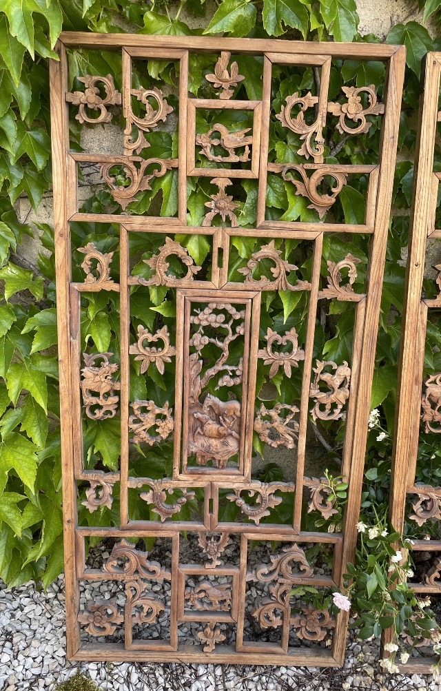 Le  Panneau De Cloison Sculpté  , Chine XIXème