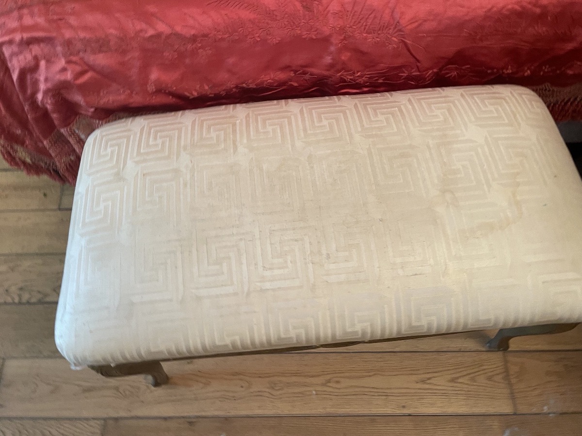 Banquette dorée  bout de lit de style Louis XV-photo-1