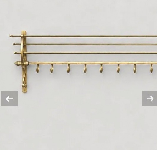Très long porte manteaux/ chapeaux d’ HÔTEL  284 cm de long -photo-2