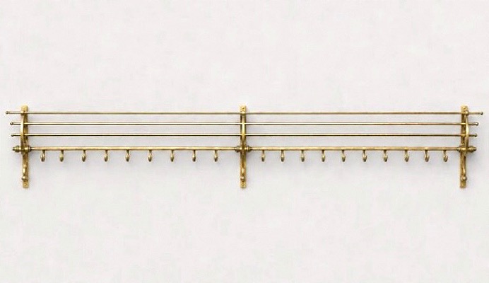 Très long porte manteaux/ chapeaux d’ HÔTEL  284 cm de long 