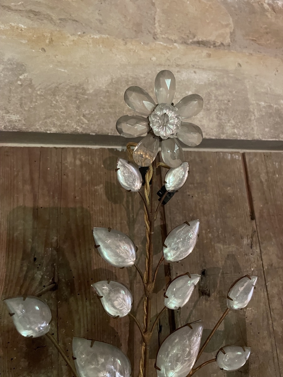 PAIRE D'APPLIQUES  dites À LA MARGUERITE, DE LA MAISON BAGUÈS-photo-3