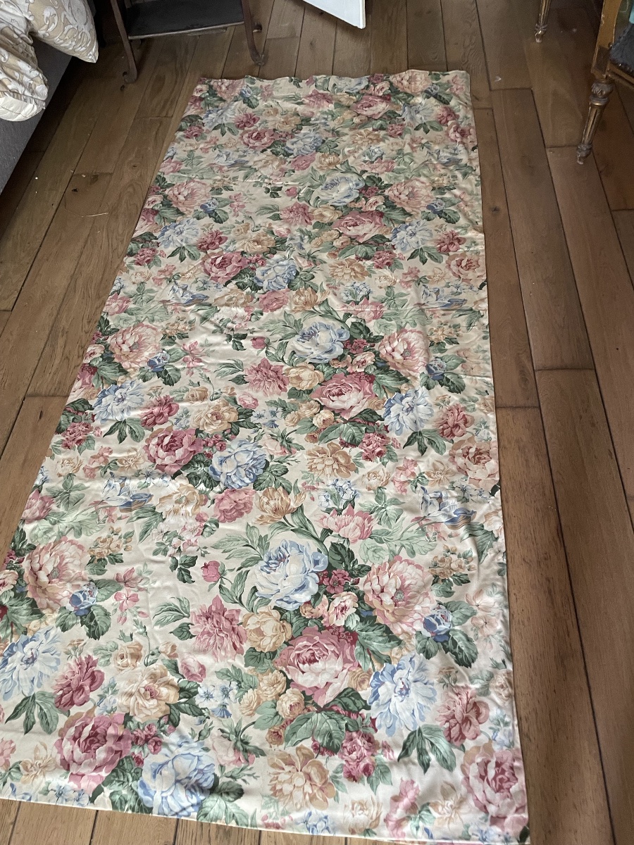 La paire de rideaux fleuris -photo-2