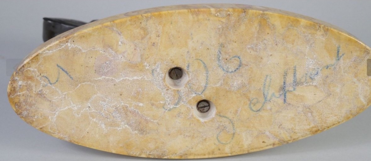 Art Deco Elephant On A Yellow Marble Base-photo-4