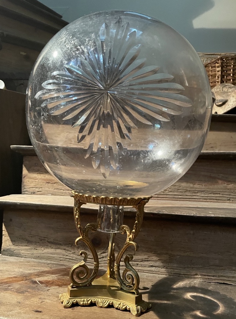 BOULE DE MONSTRANCE DE PHARMACIE, SOCLE EN Bronze  du 19ÈME