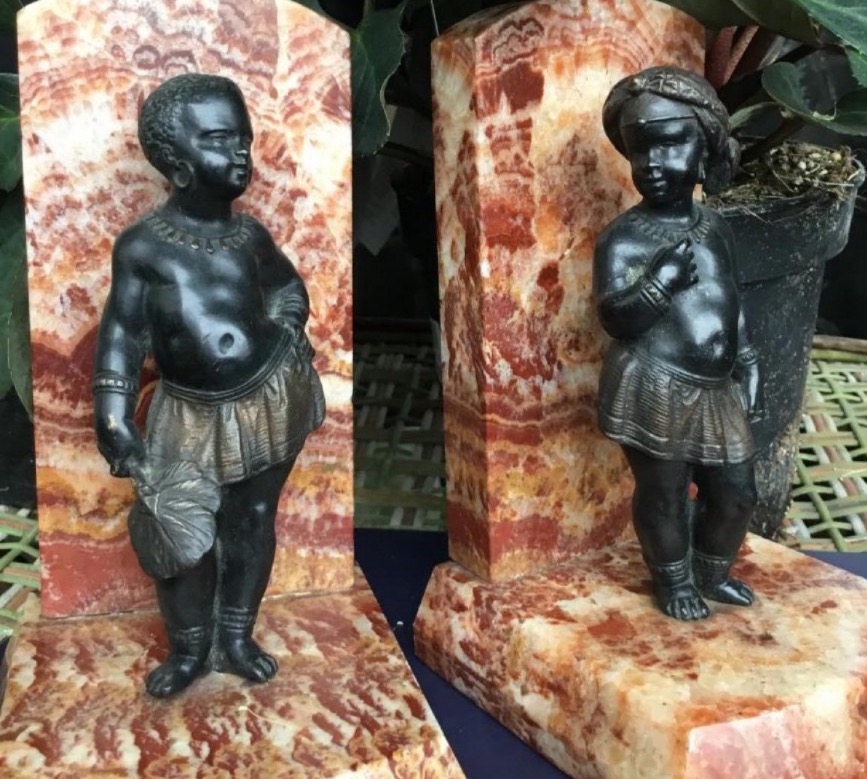 Nubian Bronze Bookends, Dlg Charles Cordier-photo-3