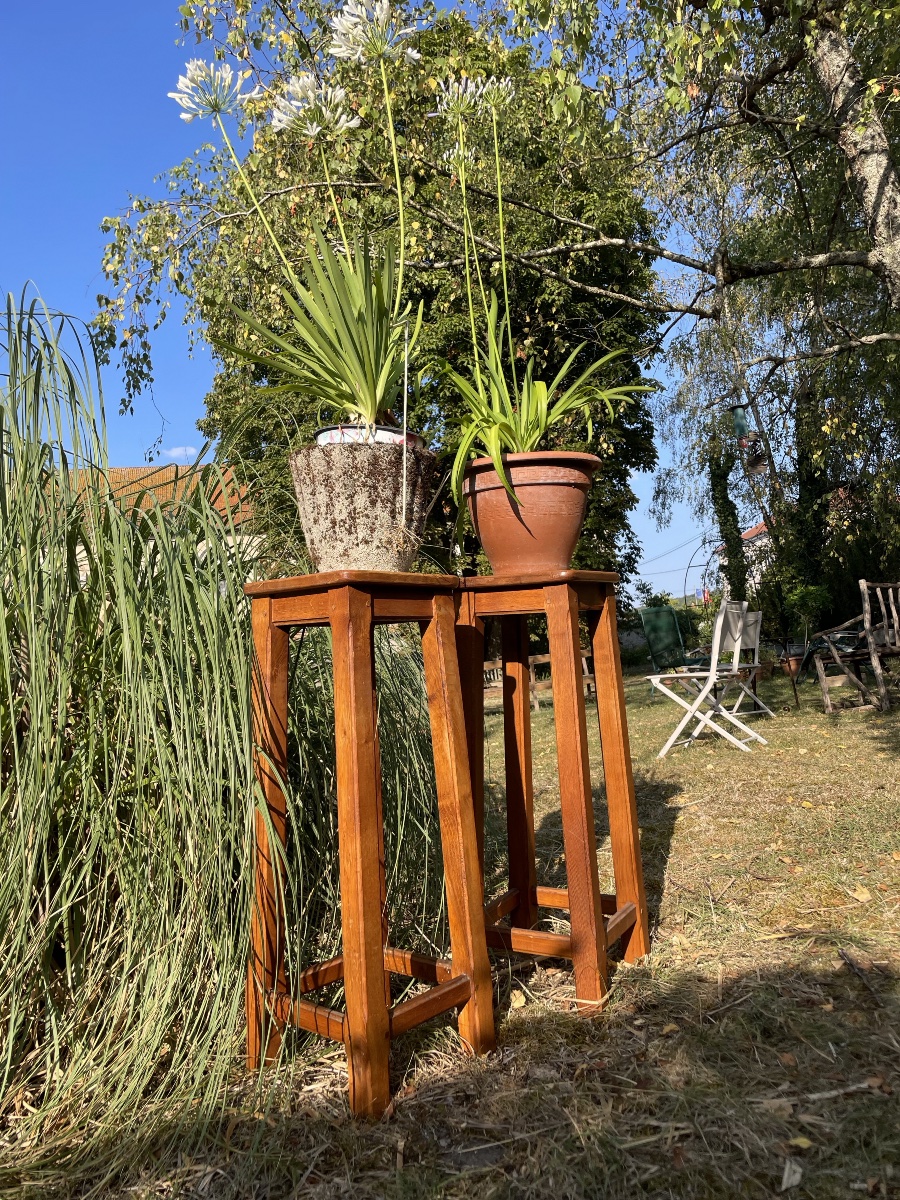 Pair Of Oak Stools -photo-2