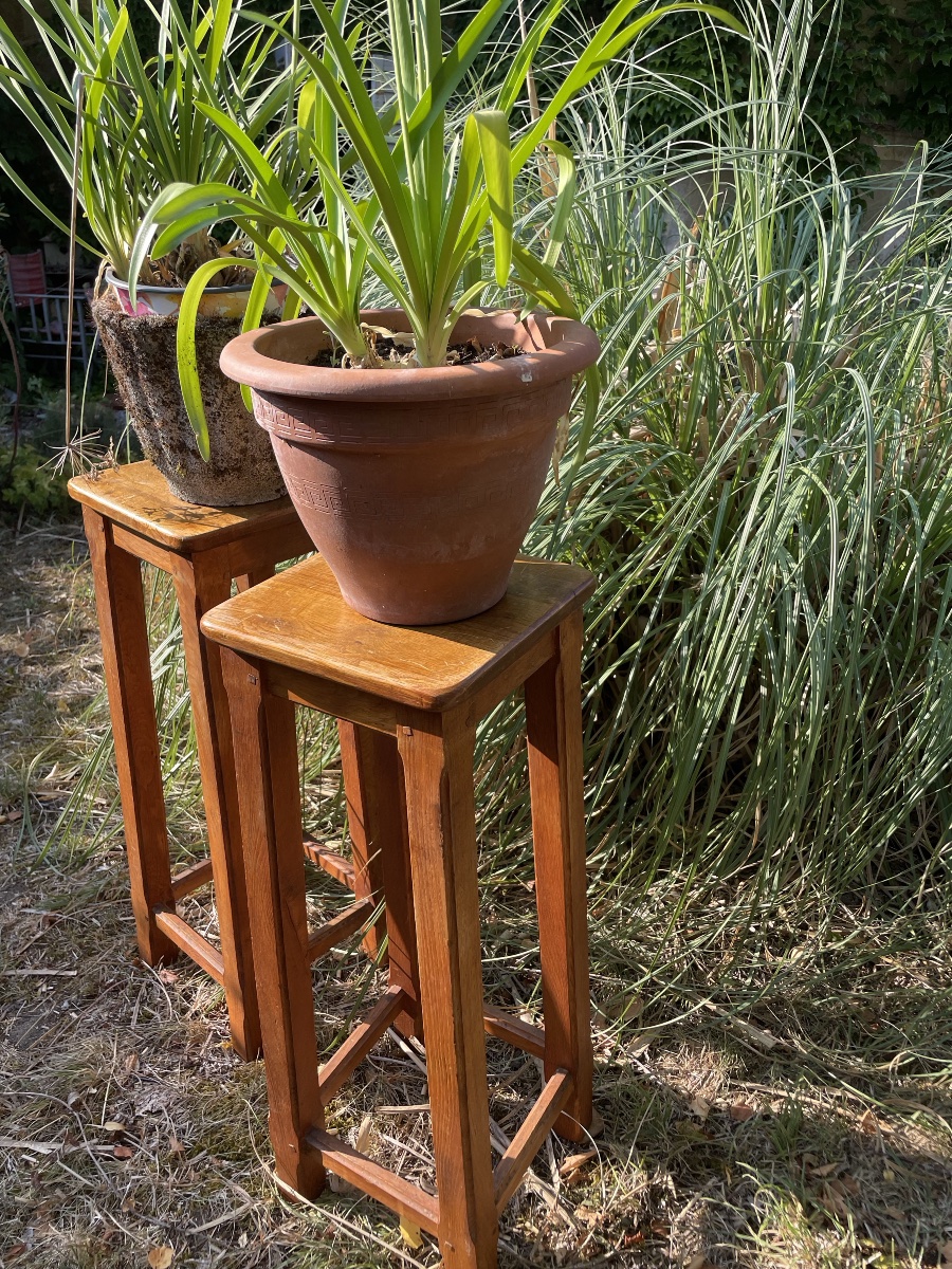 Pair Of Oak Stools -photo-5