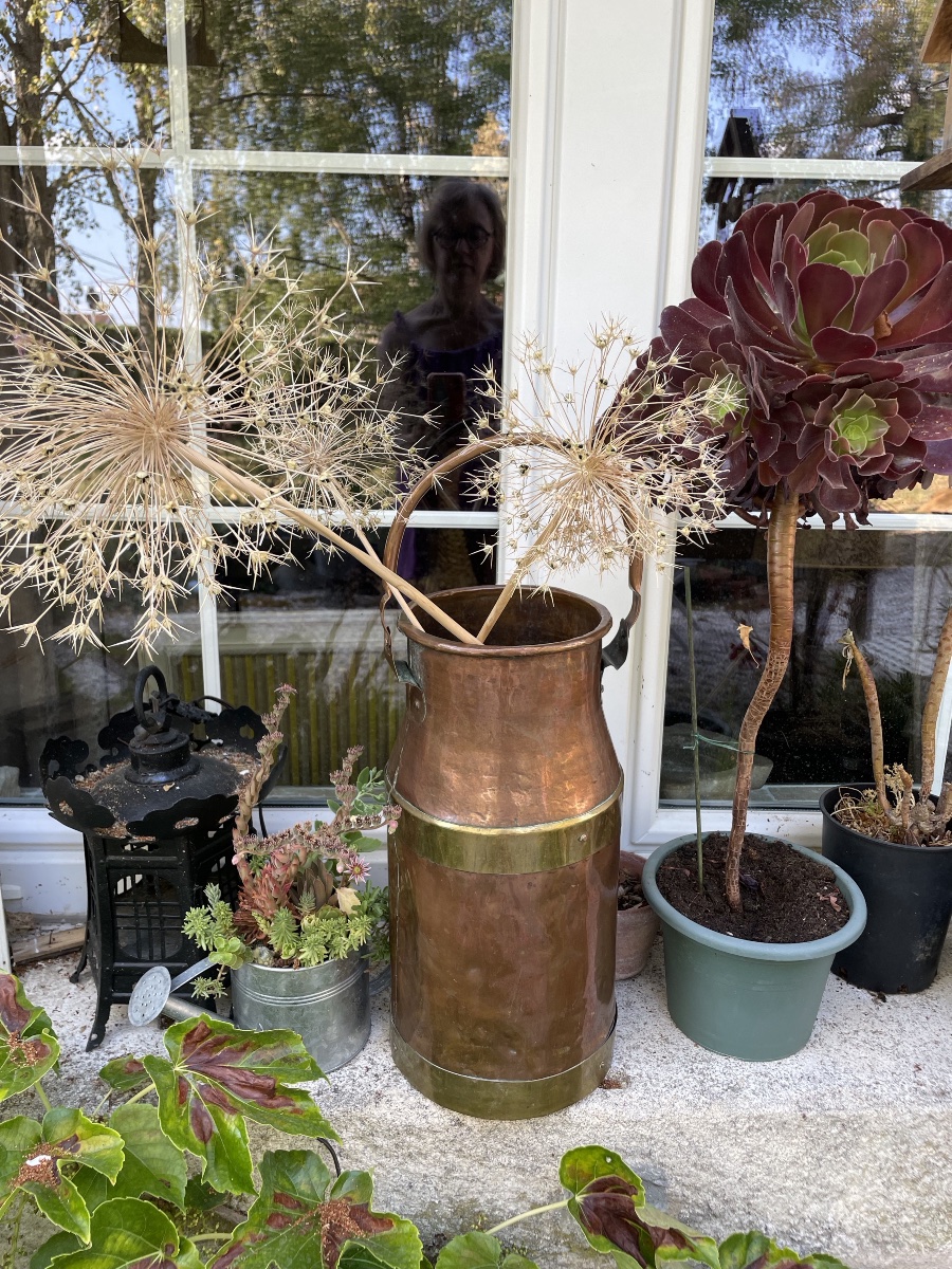 Copper Umbrella Stand With Two Patinas -photo-2