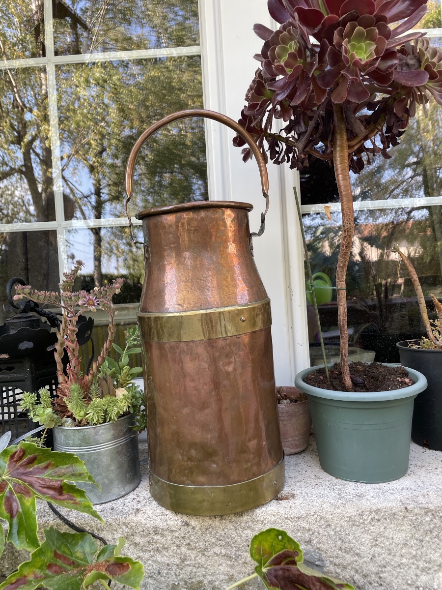 Copper Umbrella Stand With Two Patinas -photo-3