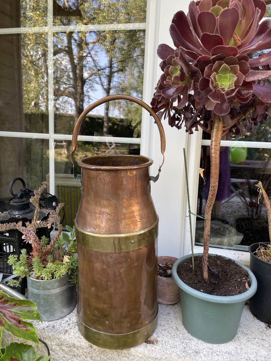 Copper Umbrella Stand With Two Patinas -photo-1