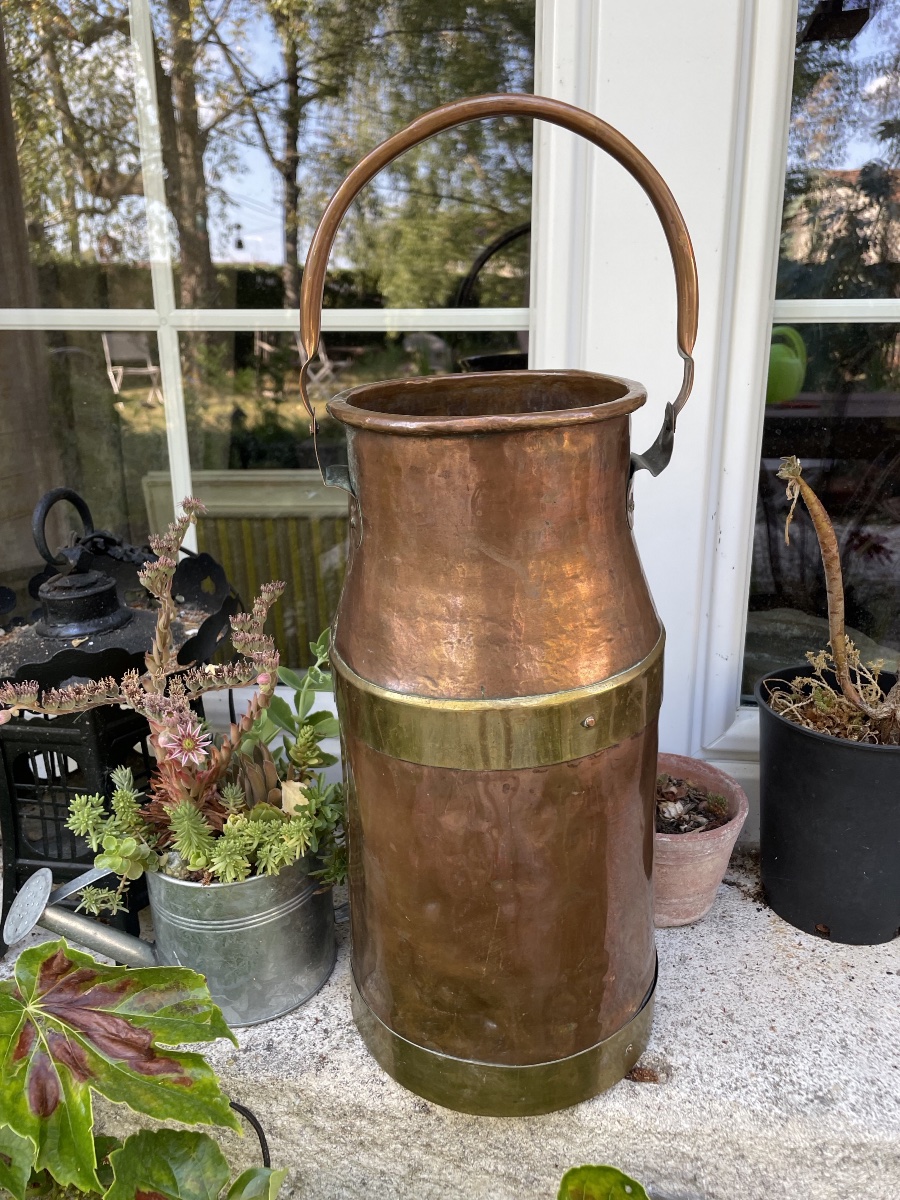 Copper Umbrella Stand With Two Patinas -photo-5