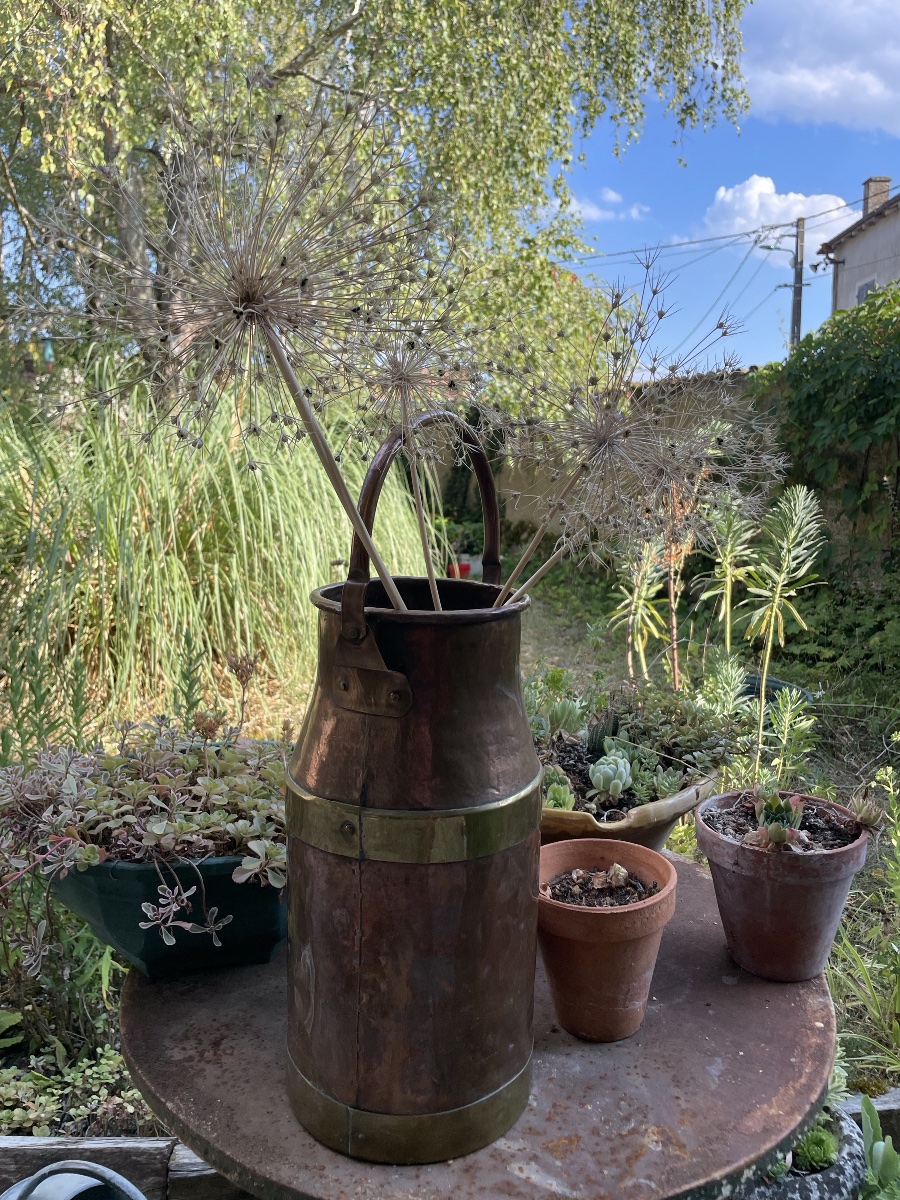Copper Umbrella Stand With Two Patinas -photo-7