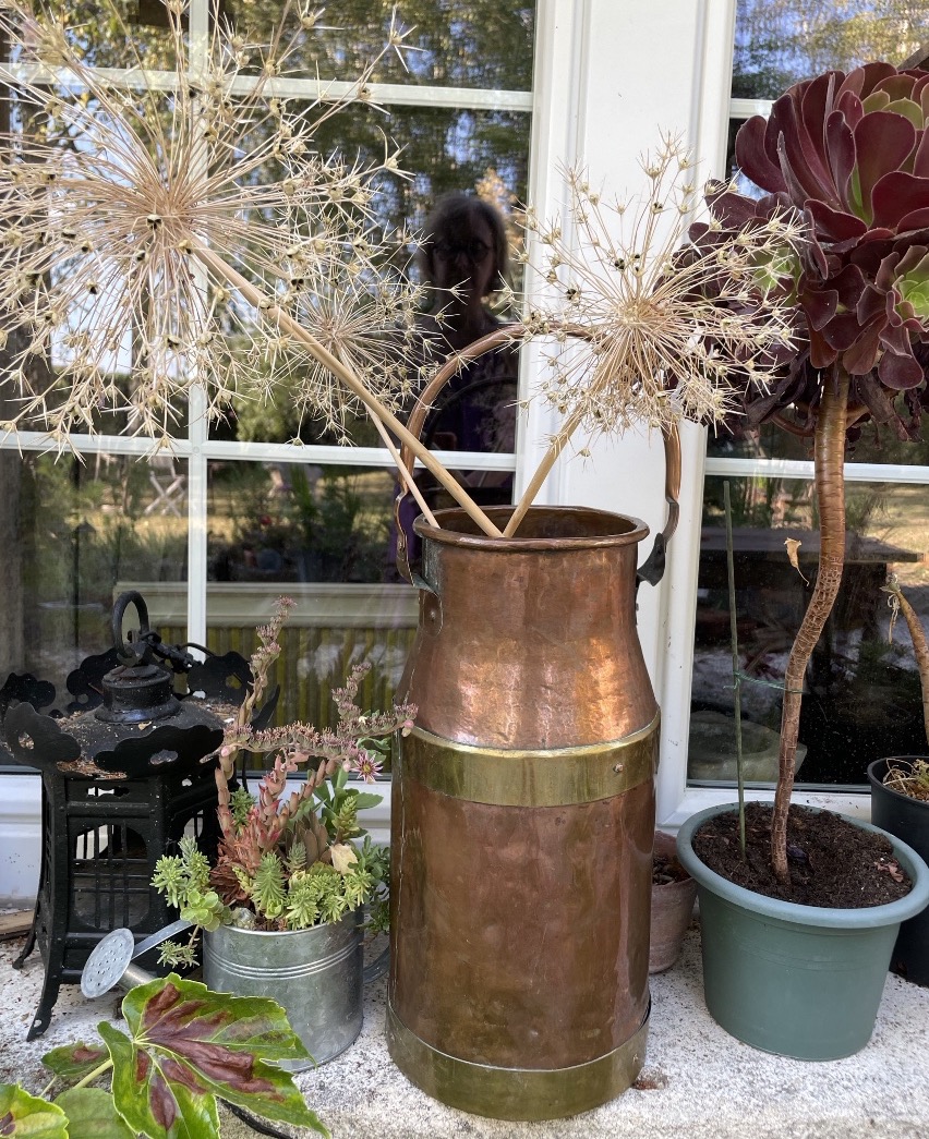 Copper Umbrella Stand With Two Patinas 