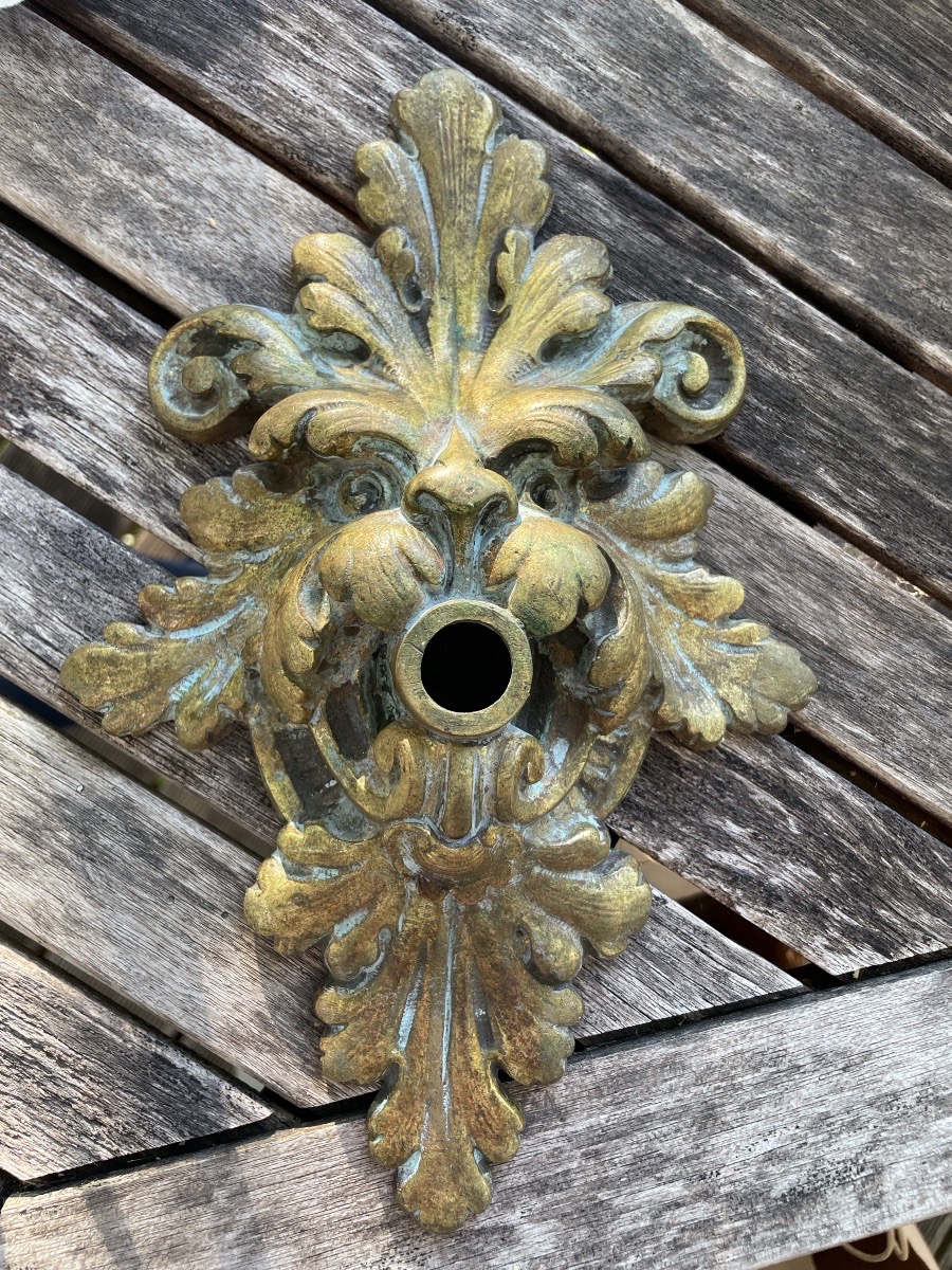 Petit gueuloir de Fontaine, tête de lion fantastique -photo-8