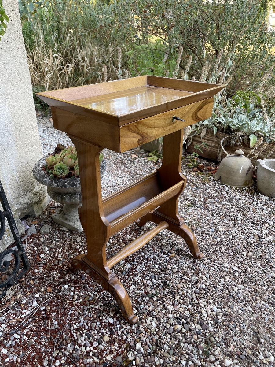 table de salon en placage de noyer , Charles X-photo-1