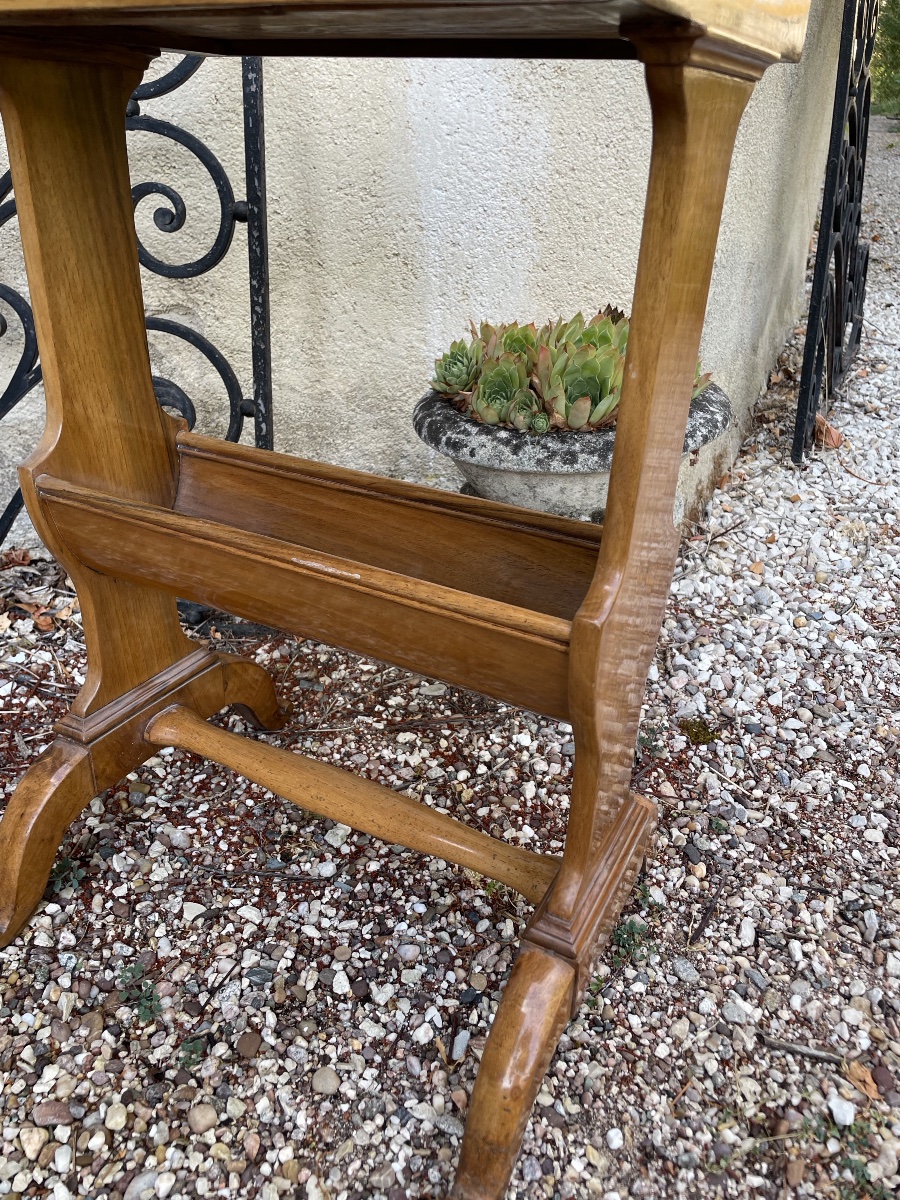table de salon en placage de noyer , Charles X-photo-3