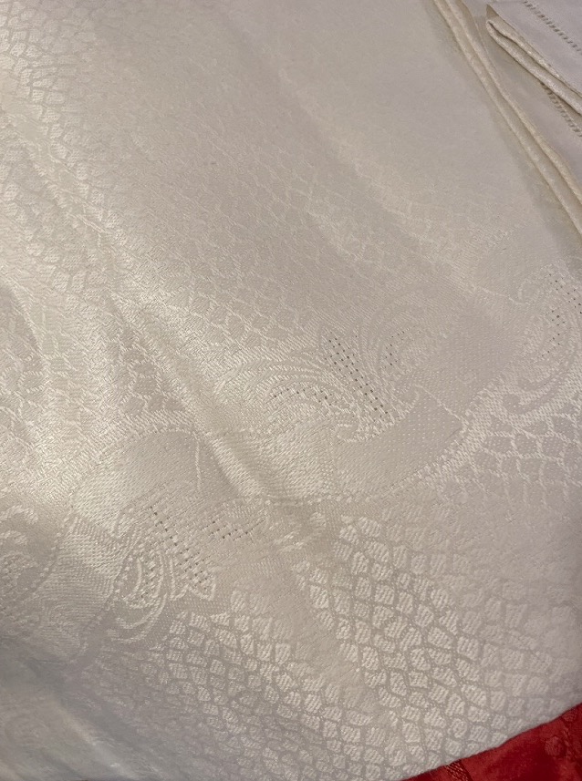 NAPPE ET SES 12 SERVIETTES EN LIN DAMASSÉ – MONOGRAMME Y B -photo-4