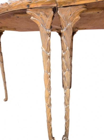 Bronze Coffee Table With Palm Tree Design By Attr Maison Baguès, Circa 1950–70-photo-3