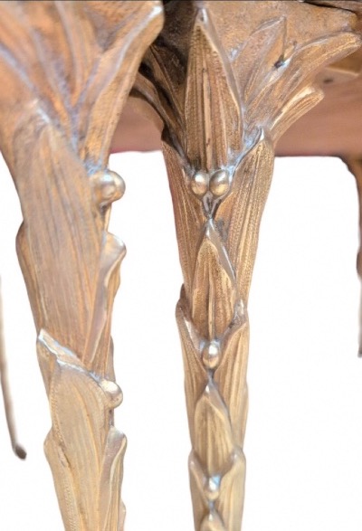 Bronze Coffee Table With Palm Tree Design By Attr Maison Baguès, Circa 1950–70-photo-4