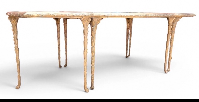 Bronze Coffee Table With Palm Tree Design By Attr Maison Baguès, Circa 1950–70-photo-2