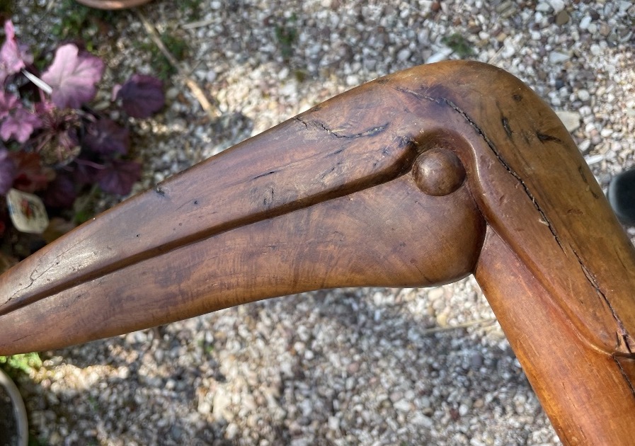 Kanak Club Puzzle, New Caledonia, Melanesia, Kagu Bird Beak, 19th Century-photo-2