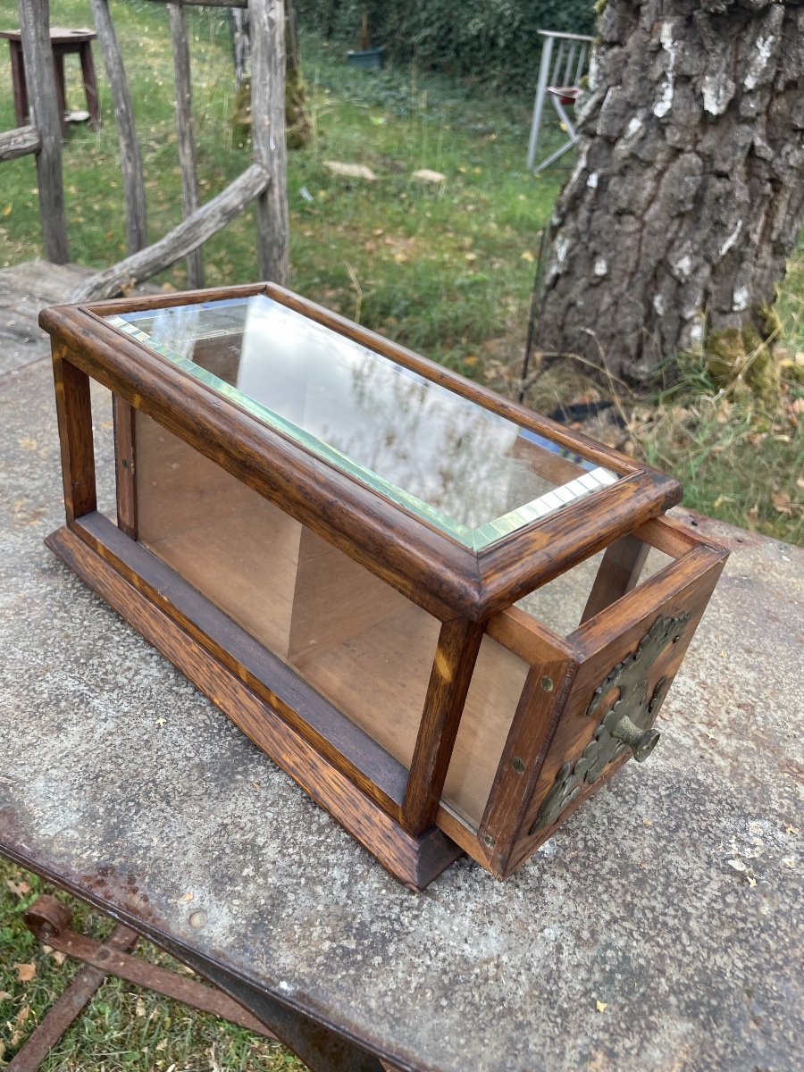 English Glass Tea Caddy, Signed -photo-5