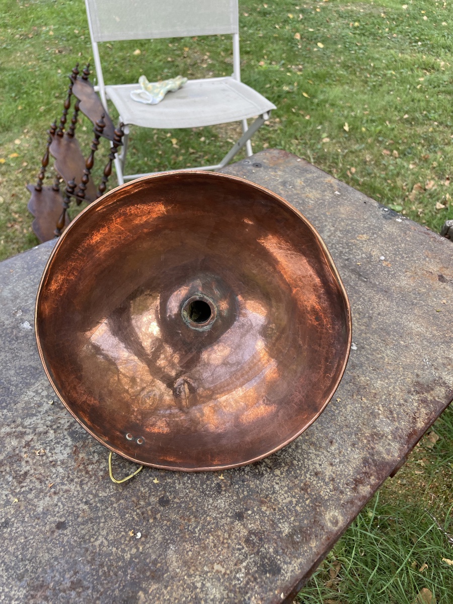 Large-diameter Polished Copper Funnel -photo-4